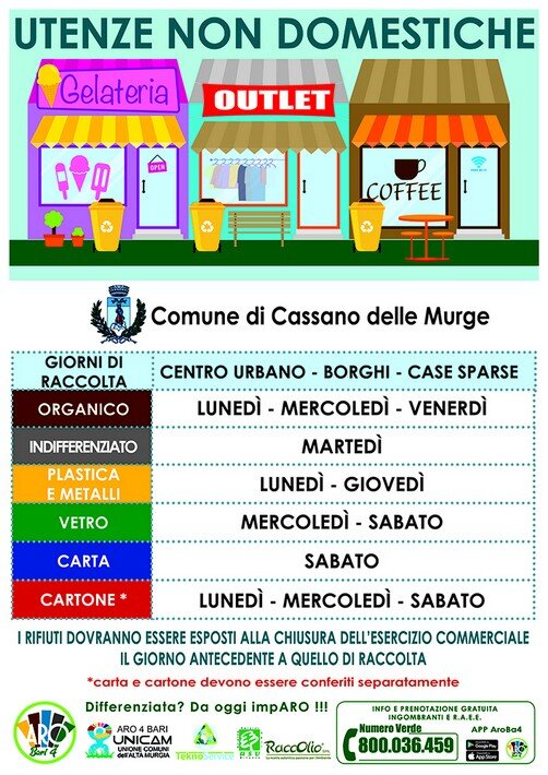 Cassano delle Murge raccolta differenziata Aro Ba4 - Tekno Service Italia